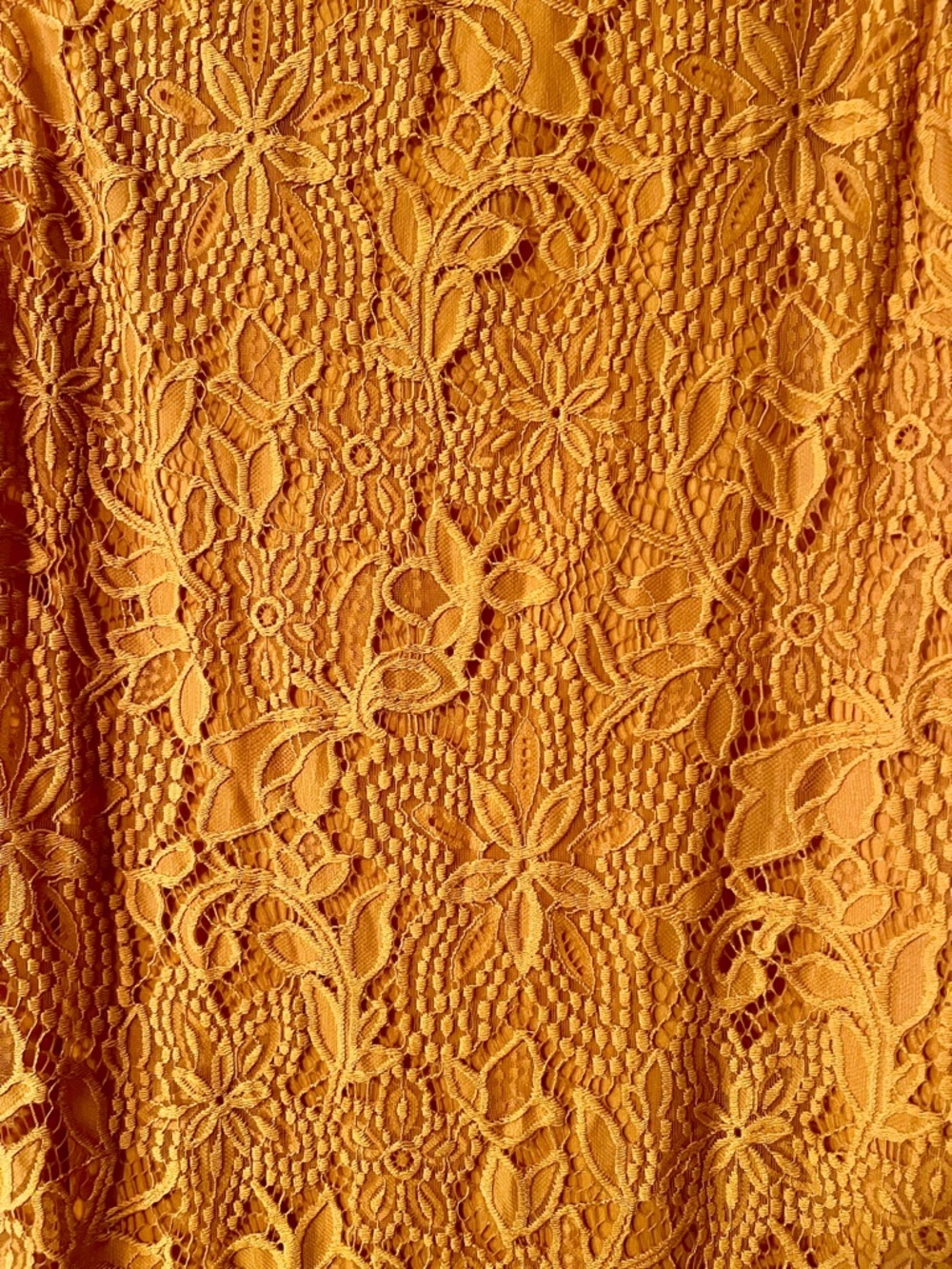 NWT Sharagano Midi Golden Yellow Lace Sheath Dress - Picture 4 of 11